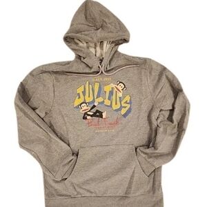 Pre-owned Paul Frank Julius Old Navy Heather Gray Fleece Hoodie In Adult Medium
